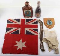 A Union Jack, a Warspite plaque,