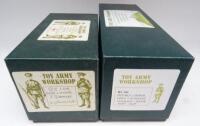 Toy Army Workshop BS 104 Open Limber and three Gunners, slouch hats, and BS106 Open Double Limber with three Gunners, flat caps, and two horses in original boxes (Condition Excellent, boxes Very Good) (11)