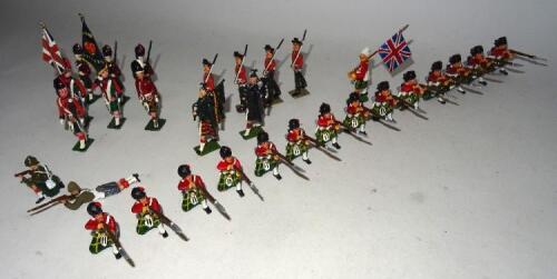 Britains Scottish Medley including castings, repainted and repaired figures (Condition Very Good, one damaged) (31)