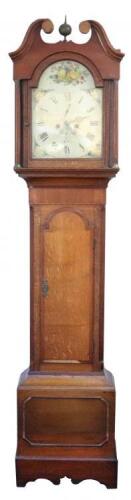 A late 18th century oak longcase clock, the dial signed Gilbert Hythe