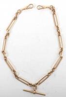 An 18ct gold Albert chain, 53g