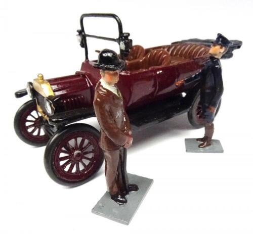 Toy Army Workshop Estate Manager's Car burgundy finish, with Manager and Chauffeur (Condition Excellent) (3)