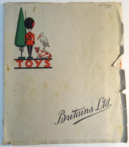 Britains original Catalogue for 1936 a complete pricelist 1959, Letter from Joe Thake dated 28.9.73 regarding set 103 and a copy of Britains reprinted catalogue for 1915 (Condition Good) (4)