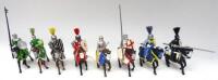 Repainted Timpo mounted Knights mounted (Condition Excellent) (8)