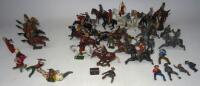 Wild West hollowcast Medley including twenty-five mounted and five horseless riders (Condition Good-Fair, many damaged) (43)