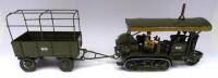 Toy Army Workshop Holt Caterpillar Tractor with Driver and Trailer (Condition Excellent) (3)