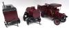 Toy Army Workshop Farm Lorry with driver, tank trailer and hut trailer, burgundy finish, (Condition Excellent) (4)