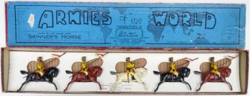 Britains set 47, Skinner's Horse with Trumpeter in original Armies of the World box (Condition Good-Fair, box Fair) 1938 (5)