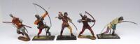 Russian painted 54mm Medieval Archers HIGHLY DETAILED, (Condition Excellent) (5)