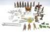 Britains khaki Troops with various makers miscellaneous Artillery