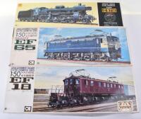 Three 1:50th Scale Japanese Locomotive Plastic Construction Kits
