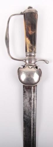 Good English Silver Hilt Hunting Hanger