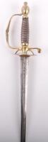 Fine Hallmarked Silver Gilt Hilt Smallsword