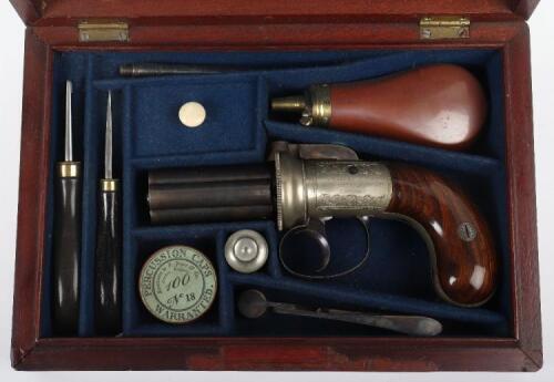 Good 6 Shot 172 Bore Self Cocking Percussion Pepperbox Revolver
