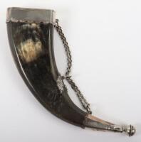 Scottish Silver Mounted Dress Powder Horn, Early 19th Century