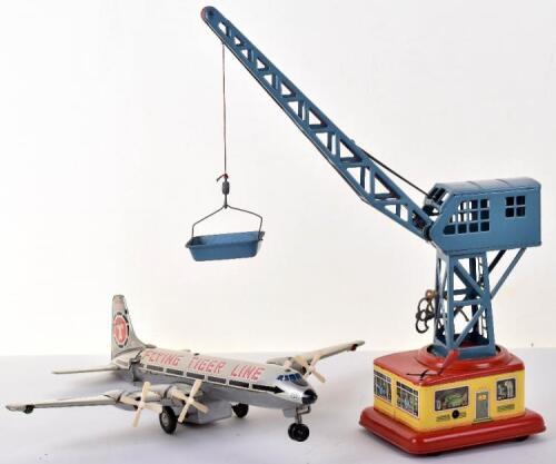 Marx (Japan) battery operated Tinplate Flying Tiger Line Cargo Plane