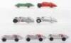 Seven Unboxed Dinky Toys Racing Cars