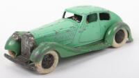 Scarce Dinky Toys Pre-War 36d Rover Streamline Saloon, with driver and passenge