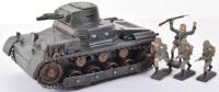 Tipp & Co Large Scale Tinplate Clockwork Panzer 100 Firing Tank
