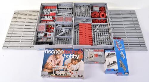 Collection of Fischer Technik plastic construction sets
