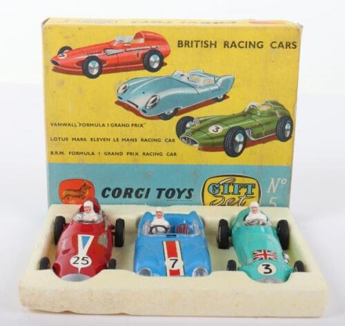 Scarce Corgi Toys Gift Set No 5S British Racing Cars