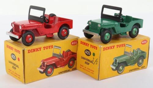 Two Boxed Dinky Toys 405 Universal Jeep Models