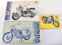 Three Motorcycle Construction Plastic Kits