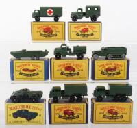 Eight Boxed Matchbox Moko Lesney Military Models