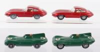 Four unboxed Matchbox Moko Regular Wheels Jaguar models