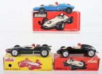 Three Solido (France) Boxed Racing Cars