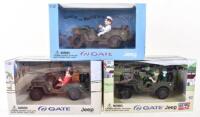 Two Boxed Gate Laurel & Hardy Jeep Models,