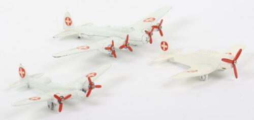 Three Unboxed Tekno (Denmark) Red Cross Aircraft