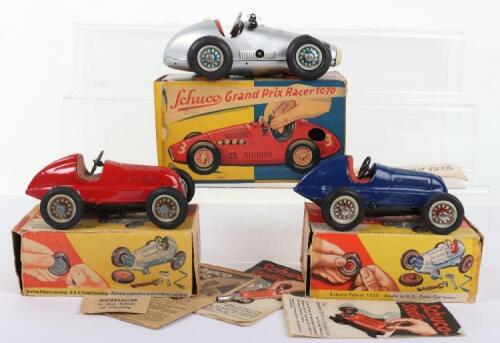 Three Boxed Original Schuco Racing Cars