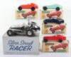 Four Penguin Series 4 Boxed Plastic Maserati Racing Cars,