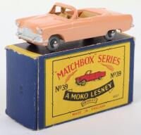 Rare Matchbox Moko Lesney 39a Ford Zodiac Convertible