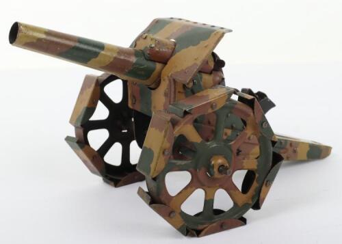 Pre-War Hausser/Lineol style (Germany) Heavy Howitzer Tin-plate Toy Gun