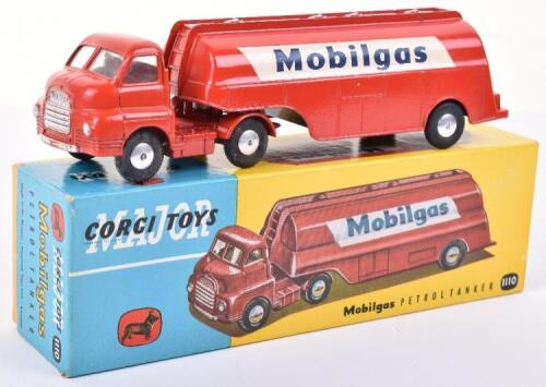 Corgi Major Vintage – Bedford Big Tractor + Mobilgas Tanker – Diecast Rouge – Occasion
