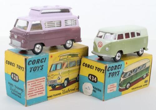 Two Boxed Corgi Toys Vans