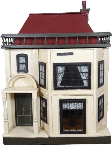 A G & J Lines painted wooden dolls house, circa 1910,