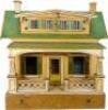 An unusual ‘Moko’ painted wooden dolls house, German 1920s,