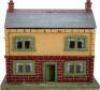 A small painted wooden dolls house, English circa 1920,