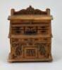 A miniature wooden desk money-box, German circa 1910,