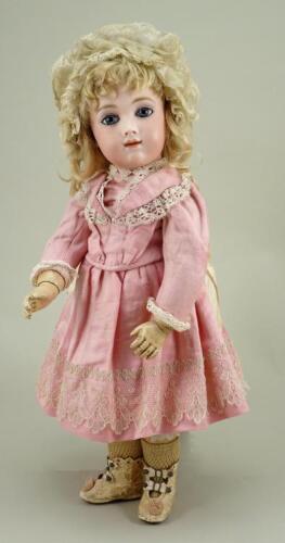 Outstanding and rare A.T Andre Thuillier bisque head Bebe doll, size 7, French circa 1880,