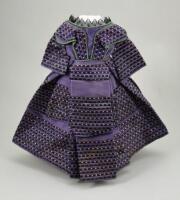 A good 1850s-60s style mauve silk French fashion dolls dress,