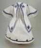 A good 1850s-60s style white pique French fashion dolls dress and panniers,