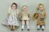 Three miniature all-bisque dolls, German circa 1915,