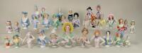 Collection of glazed china Half-Dolls, mainly German 1900-20s,