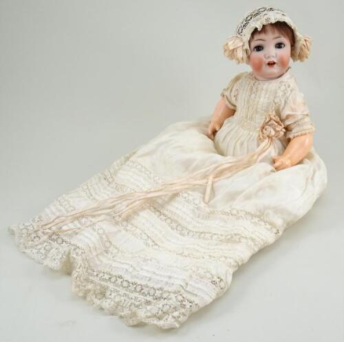 A sweet all original Simon & Halbig 122 bisque head baby doll, German circa 1910,