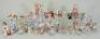Collection of glazed china Half-Dolls, mainly German 1900-20s, - 2