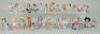 Collection of glazed china Half-Dolls, mainly German 1900-20s,